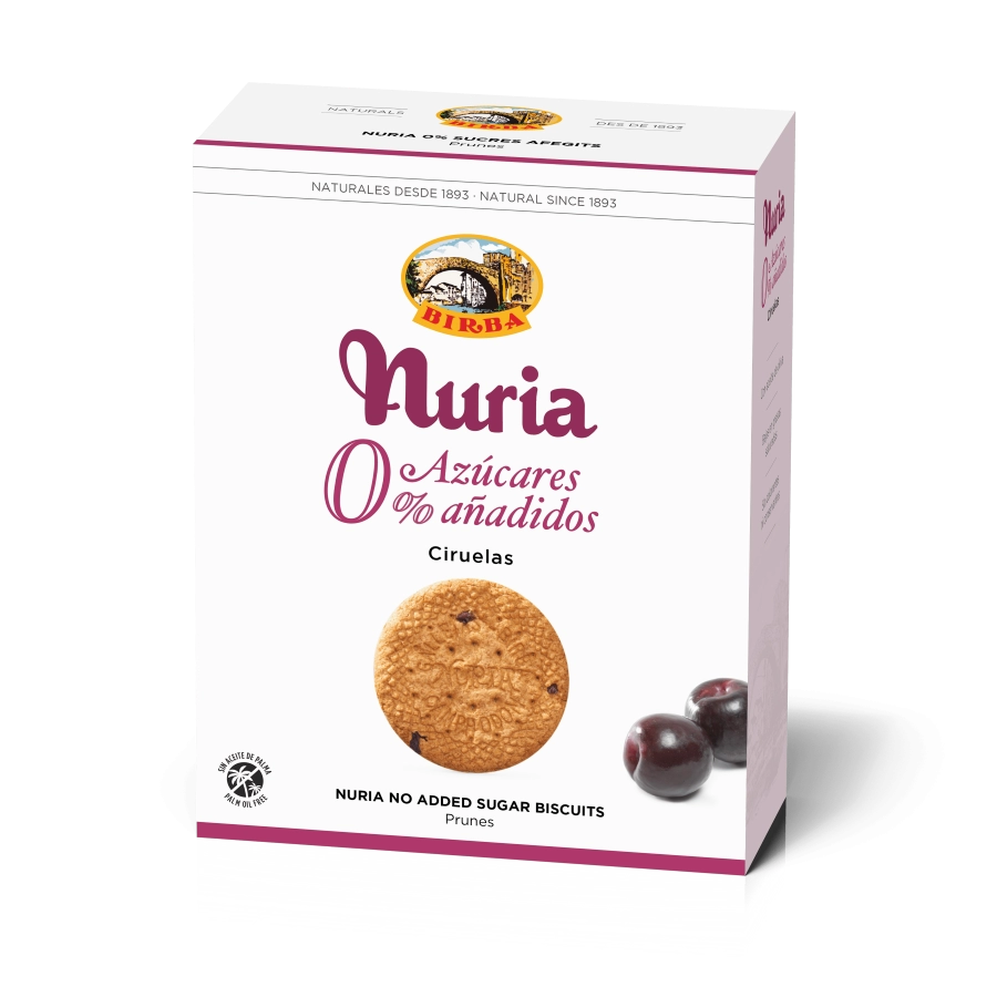 Asortiment De Biscuiti Fara Zahar Cu Prune Nuria 410G ( 3 Buc *136G) 0